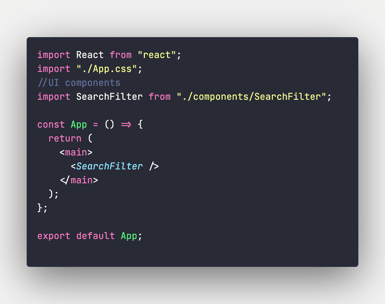 App and Filter base