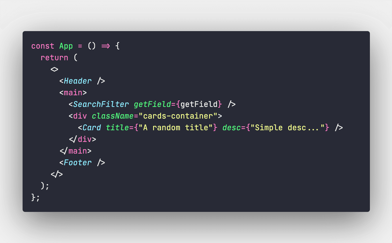 Updated App component